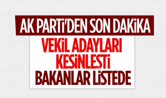 AK Parti'nin Milletvekili Aday Listesi Belli Oldu