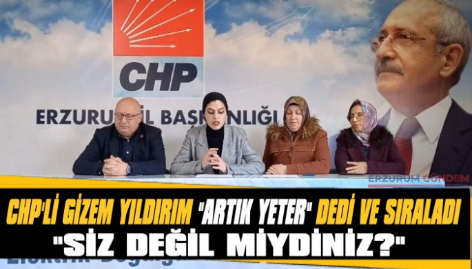 CHP Erzurum Kadın Kollarından Basın Açıklaması