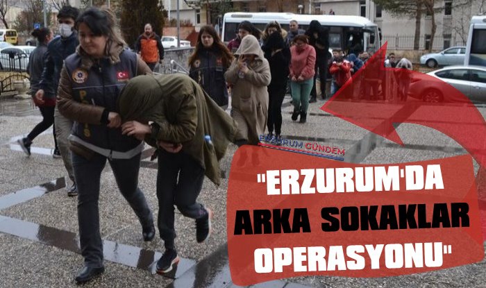 Erzurum'da 'Arka Sokaklar' Operasyonu