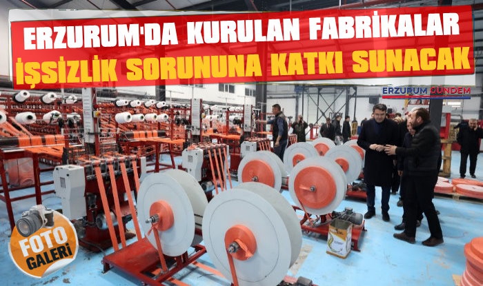 Erzurum'da Kurulan Fabrikalar Şehrin İşsizlik Sorununa Katkı Sunacak