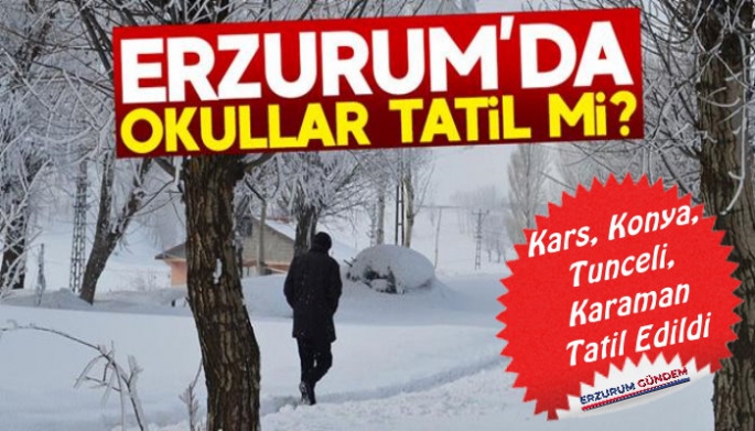 Erzurum'da Okullar Tatil Mi?
