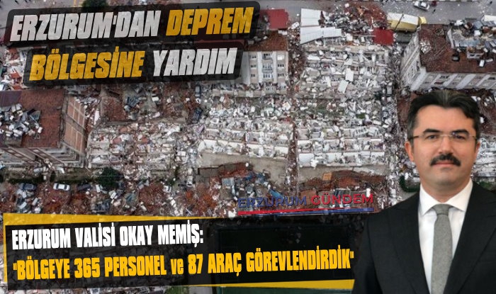 Erzurum'dan Deprem Bölgesine Yardım