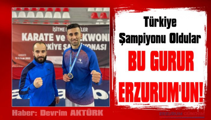 Erzurumlu sporcu Volkan Kardeşler Türkiye Şampiyonu oldu