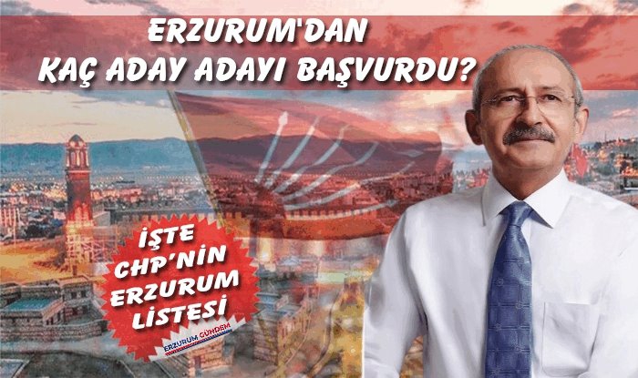 İşte CHP Erzurum'da Milletvekili Aday Adayları!