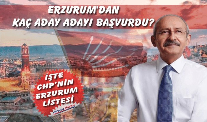 İşte CHP Erzurum'da Milletvekili Aday Adayları Tam Listesi!