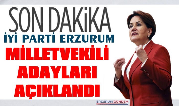 İYİ Parti Erzurum Milletvekili Aday Listesi Açıklandı