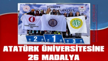 Atatürk Üniversitesine 26 Madalya