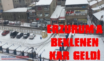 Erzurum'a Beklenen Kar Geldi