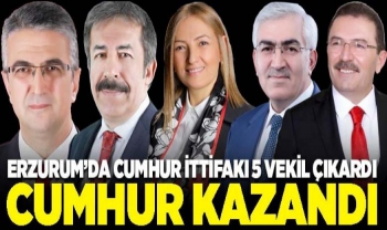 Erzurum'da Cumhur Kazandı