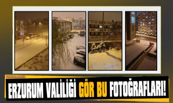 Erzurum'da Kar Var Tatil Yok