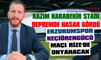 Erzurumspor Keçiörengücü Maçı Rize'de Oynanacak