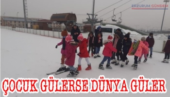 GSB Erzurum'dan Çocuklara Ücretsiz Kayak 