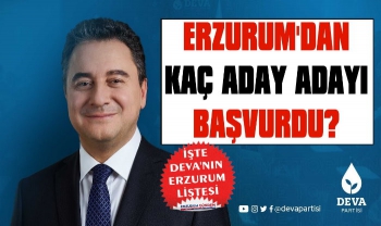 İşte DEVA Partisi Erzurum Milletvekili Aday Adayları!