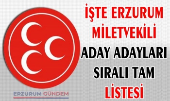 İşte MHP'nin Erzurum'da Milletvekili Aday Adayları Tam Listesi!