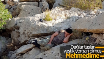 Mehmetçik'in Gabar'da Dinlenme Anı