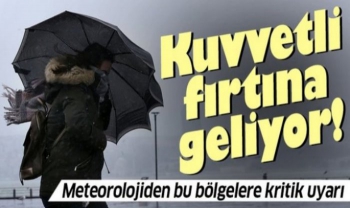 Meteoroloji'den Erzurum'a Kuvvetli Fırtına Uyarısı