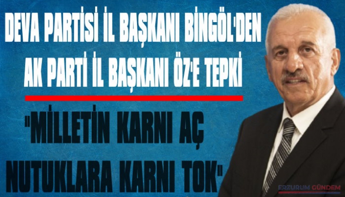 Vahit Bingöl'den Mehmet Emin Öz'e Tepki