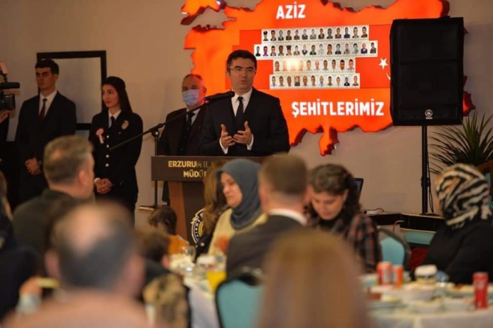 Erzurum'da Polis Şehit Ailelerine İftar Yemeği  1