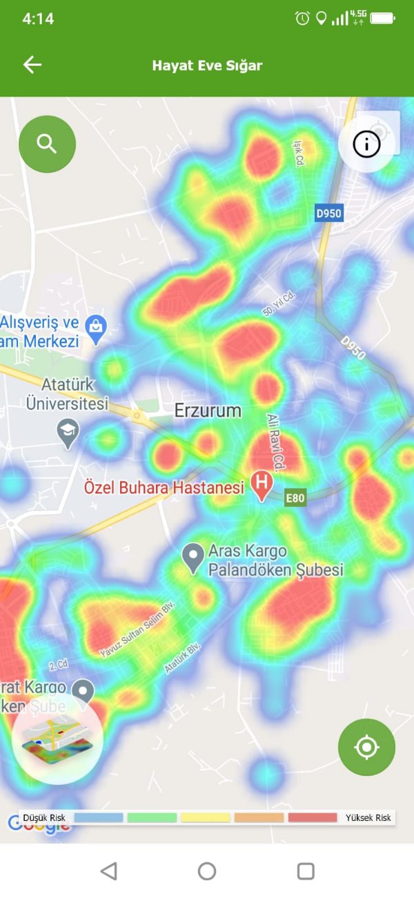 Erzurum Koronavirüs Risk Haritasında Son Durum 5