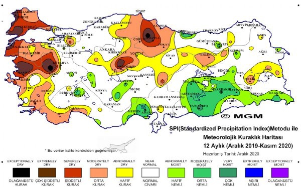 Türkiye’nin 9 Aylık Kuraklık Haritası 4