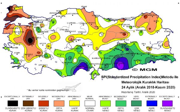 Türkiye’nin 9 Aylık Kuraklık Haritası 5
